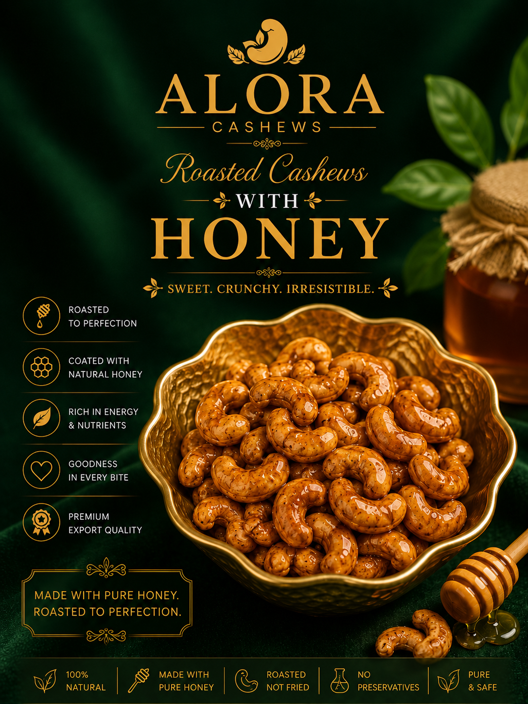 Roasted Honey Cashews